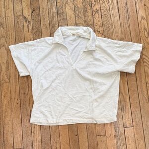 Marine Layer Classic White Collared Shirt
